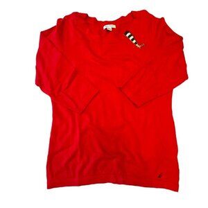 Nautica WOmens Red Sweater  3/4 Sleeve Size L